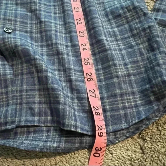 Hickey Freeman Flannel Sport Shirt, NWT - Mens Small- Blue Plaid - Picture 7 of 12